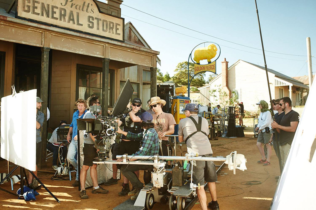Crew at Mt Rothwell. Supplied by The Dressmaker.