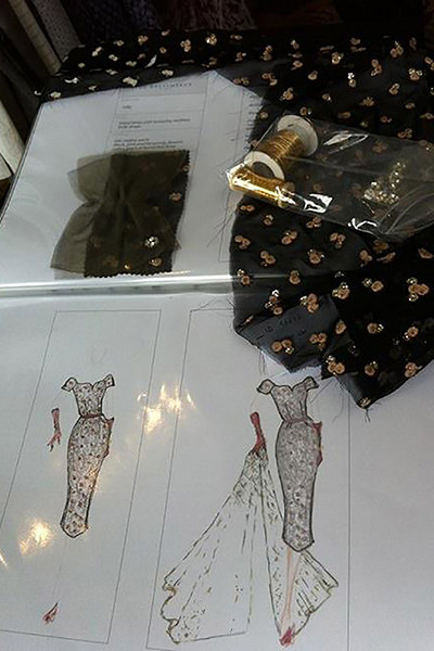 Costume sketches. Supplied by The Dressmaker.