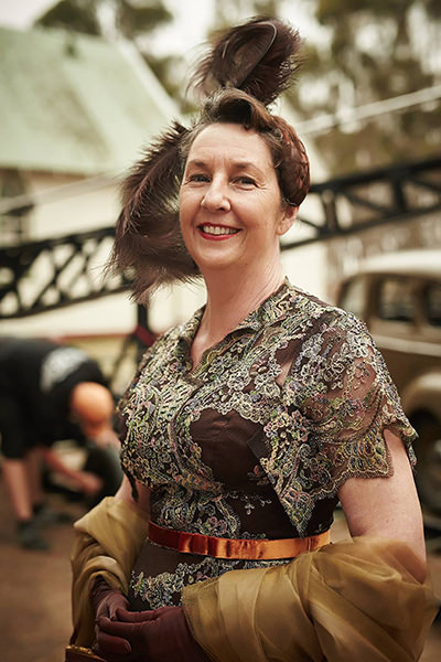 Author Rosalie Ham as a featured extra in The Dressmaker.