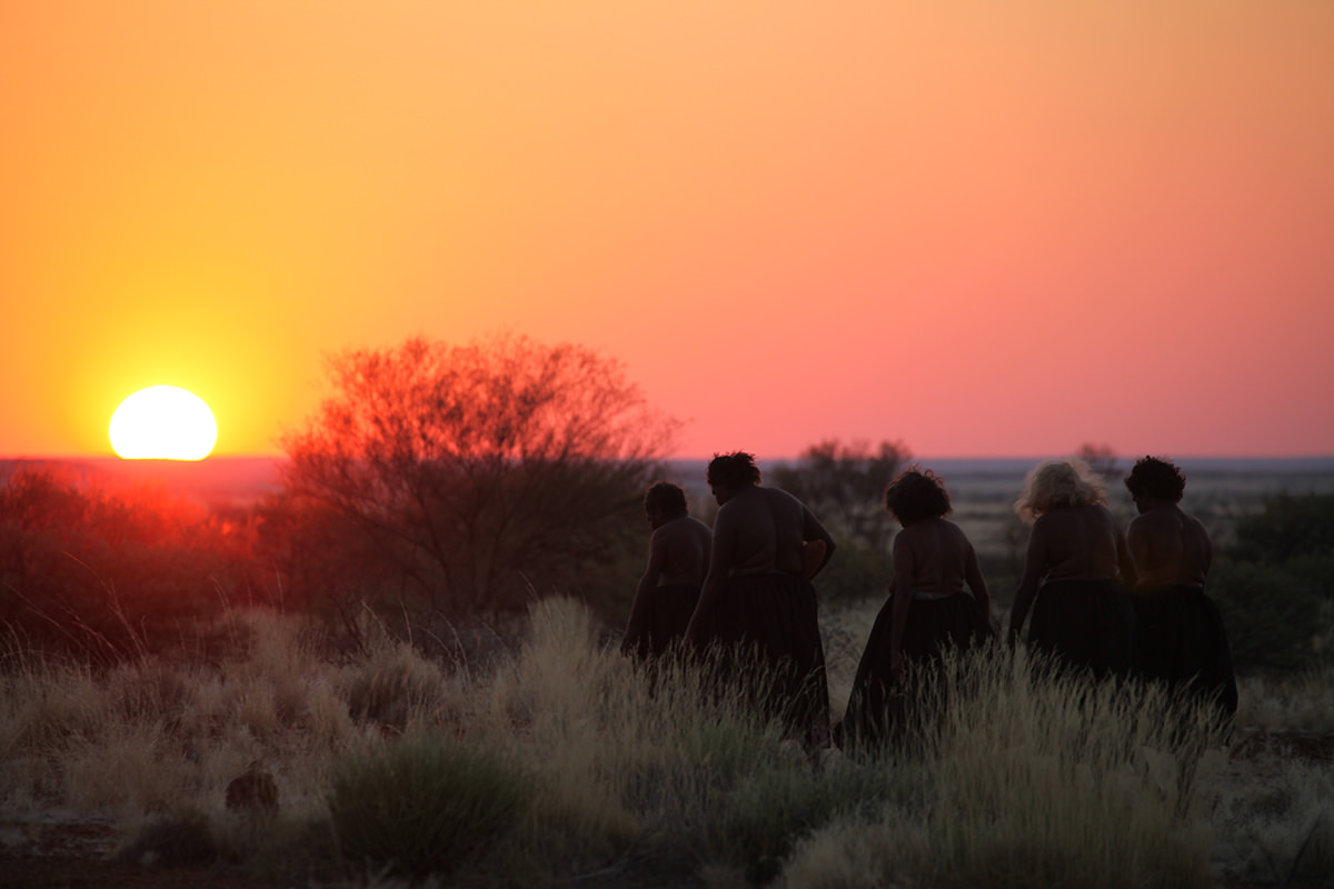 During filming of the Tjawa Tjawa songline. Supplied by Screen Australia.