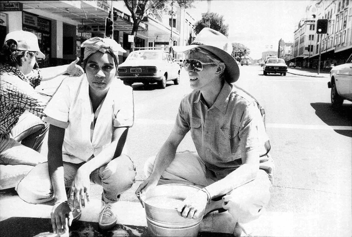 David Bowie and Joelene King at Broadway in Sydney in 1983. Supplied by Ed Gibbs.