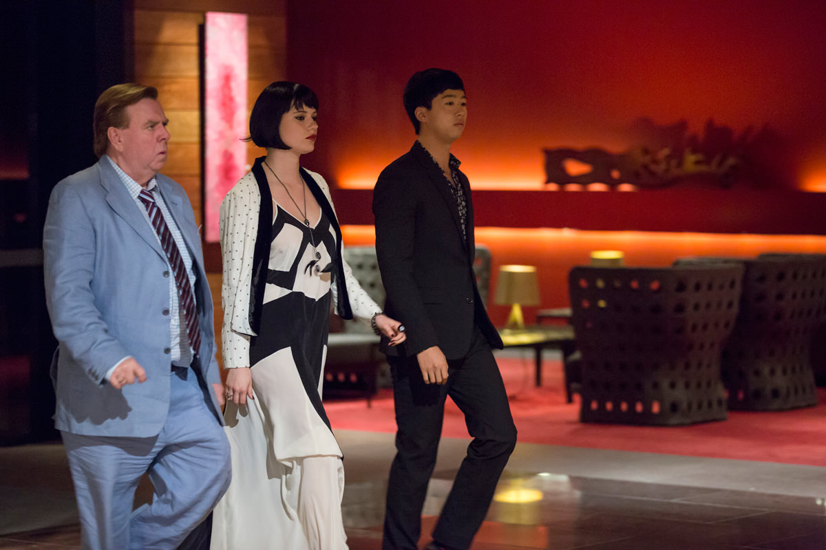 Timothy Spall, Lily Sullivan and John Luc star in Sucker. Supplied by Screen Australia.