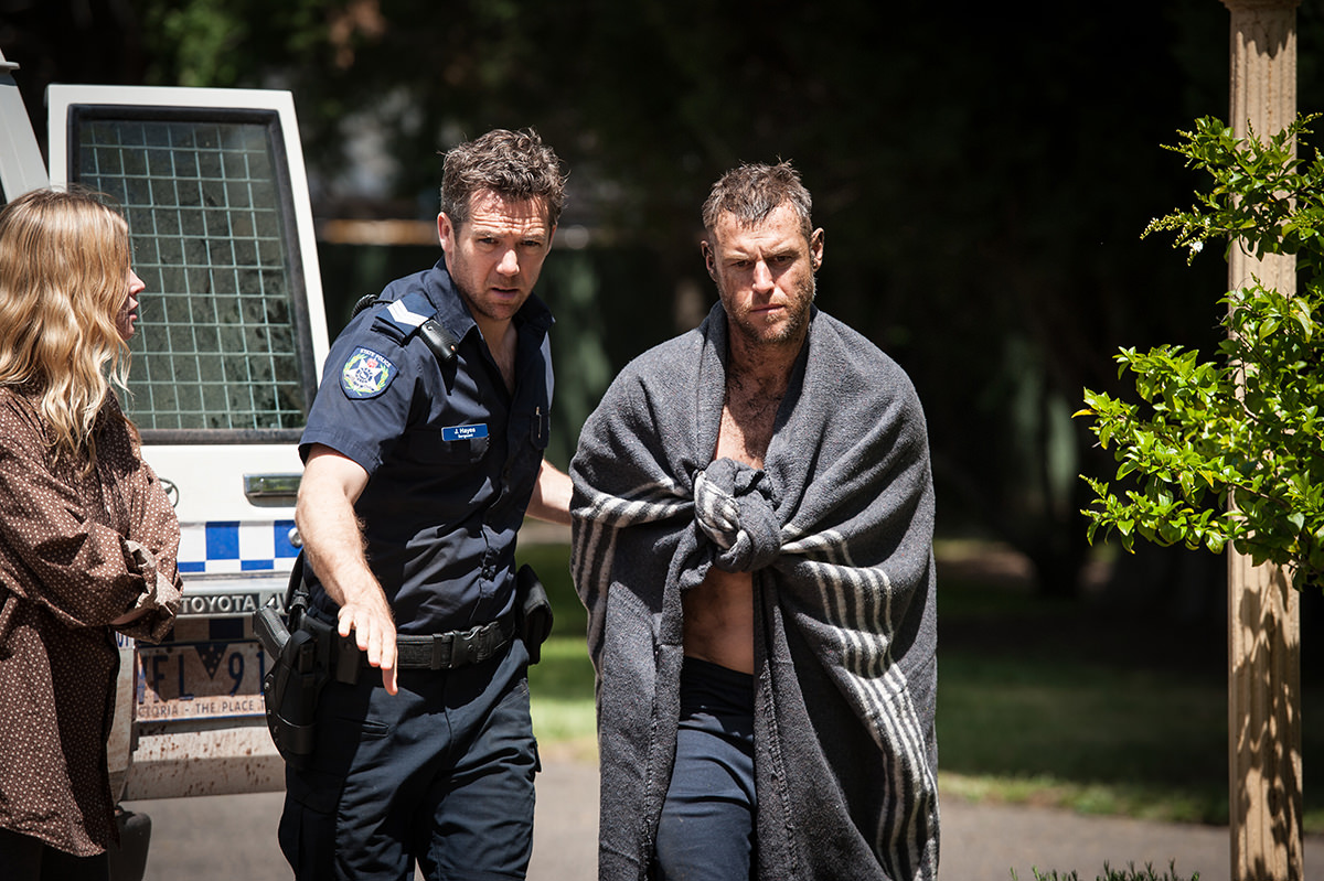 Patrick Brammall and Rodger Corser in Glitch.