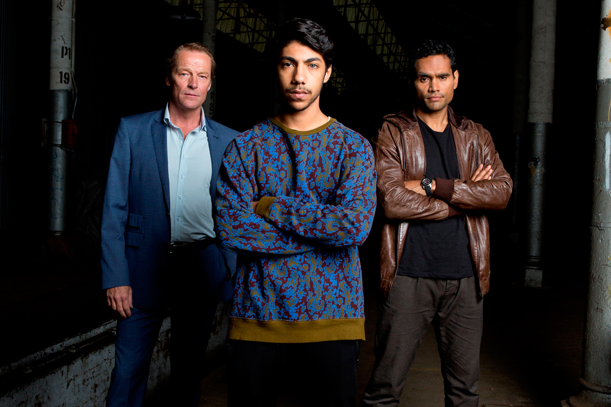 Iain Glen, Hunter Page-Lochard and Rob Collins star in Cleverman.