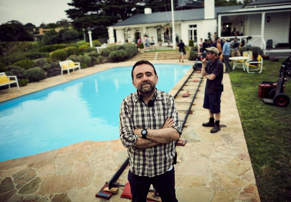Rob Connolly on the set of Barracuda.